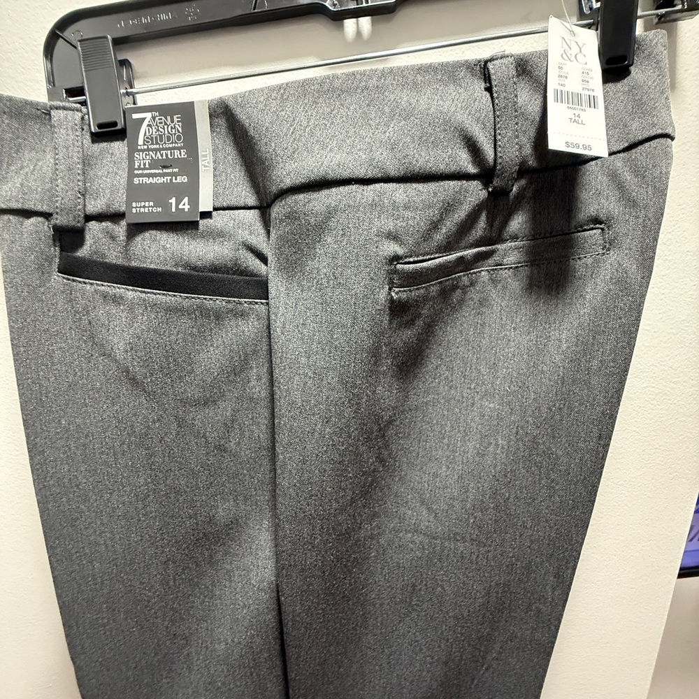 NY&Co Tall Gray Straight Leg Pants